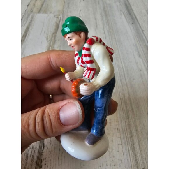 Dept 56 lighting jack-o-lanterns pumpkin carving dad accessory people figurine H - Picture 2 of 7